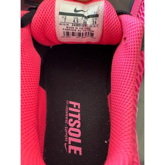 Nike Air Torch 4 Women’s Running Shoes Hot Pink Black Size 7 Excellent Condition - Picture 4 of 7